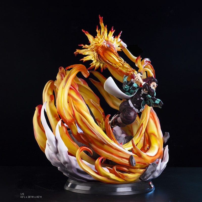 Figurine Collector en Resine Tanjiro Dragon de Feu Figurama Shop