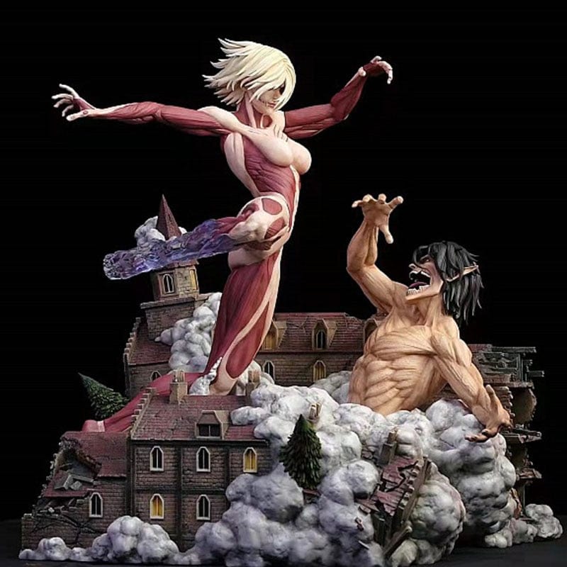 Figurine SNK Collector en Resine Titan Assaillant vs Titan Féminin Royaume Figurine