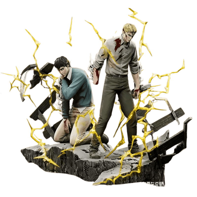 Figurine SNK en Résine Reiner et Bertolt Royaume Figurine