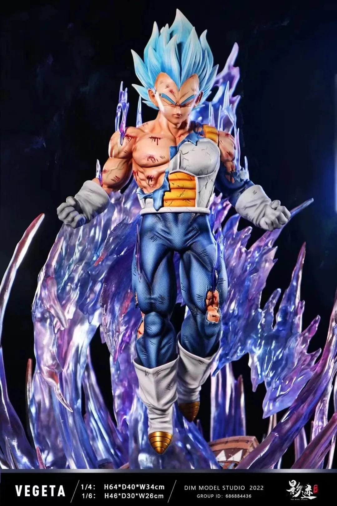 Figurine Vegeta Ultra Instinct Collector en Résine Royaume Figurine